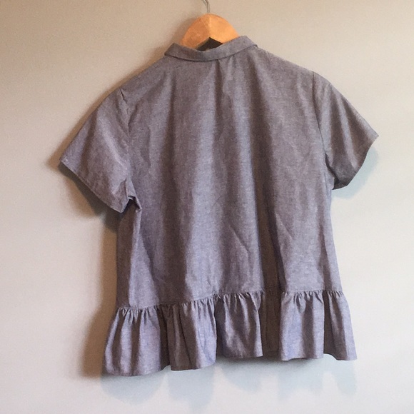 Chambray peplum blouse - Picture 4 of 4